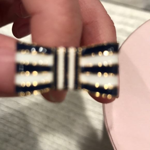 Coach blue and white stripe bow ring - Picture 3 of 4